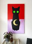 Schilderij Zwarte Kat